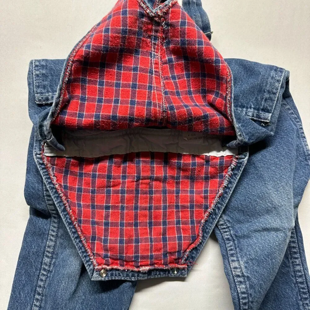 Vintage OshKosh B’gosh Flannel-Lined Denim Overalls | Made in USA | Kids